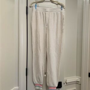 Women’s cozy  Cream Jogger Pants - Soft Fleece Bottoms